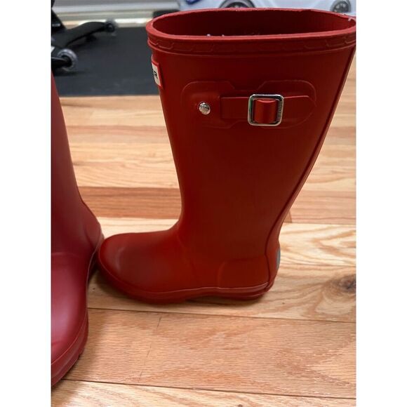 Hunter Original Kids Red Rain Boots Size 3B/4G Boys Knee High - Picture 9 of 16